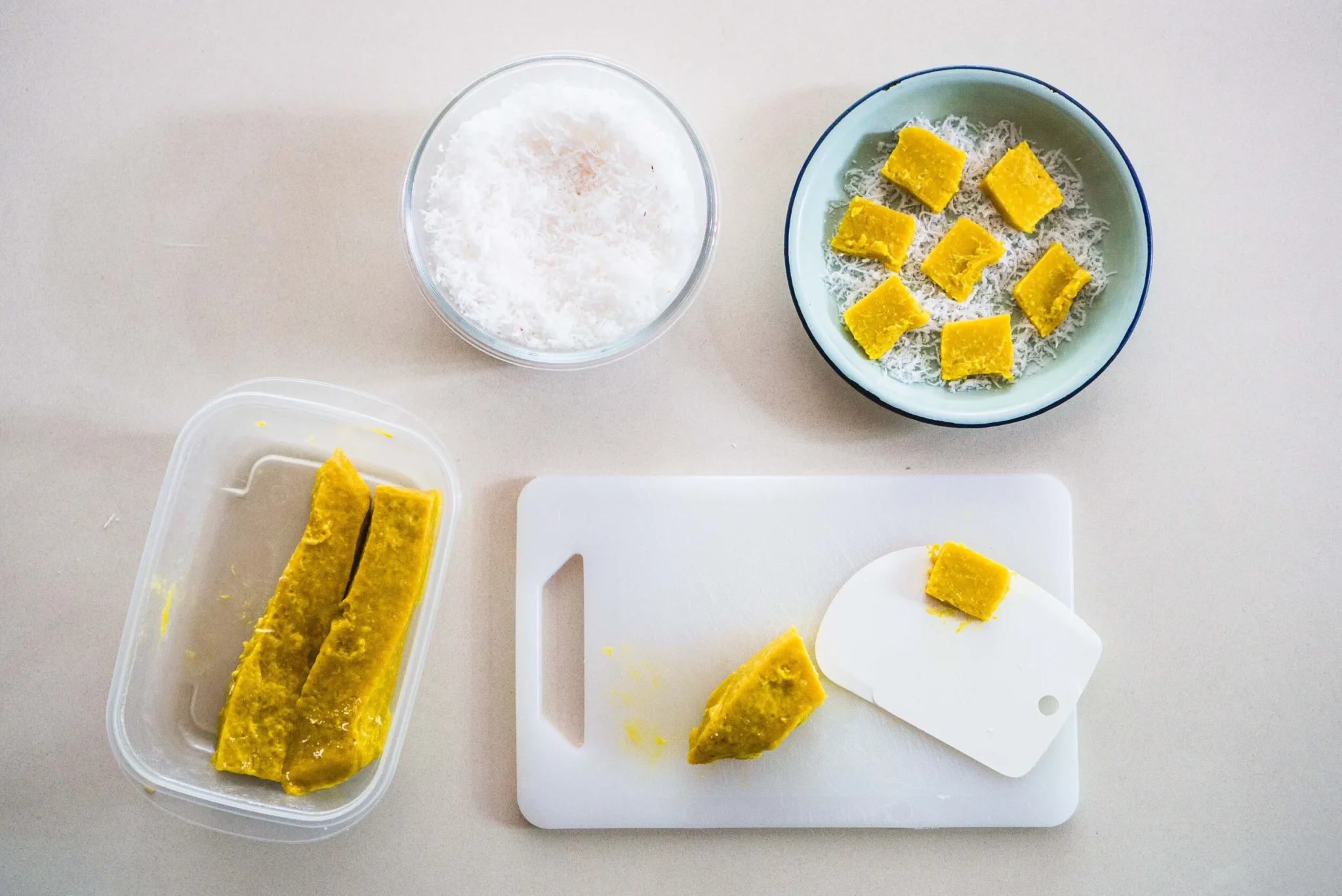 Pumpkin Nian Gao with Coconut & Gula Melaka2