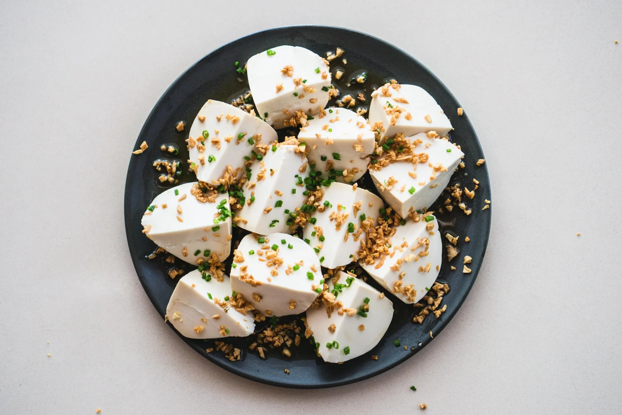 Silken Tofu with Garlic & Soy-3